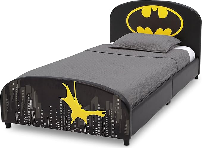 Delta Children Upholstered Twin Bed, DC Comics Batman