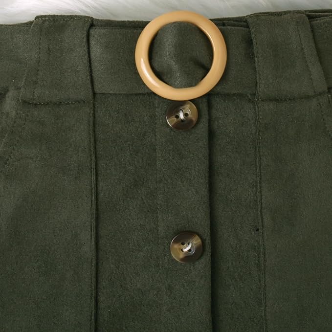 Fernvia Toddler Baby Girl Fall Winter Skirt Set Turtleneck Ribbed Long Sleeve T-Shirt Top & Plaid Skirts Dress 2Pcs Outfits