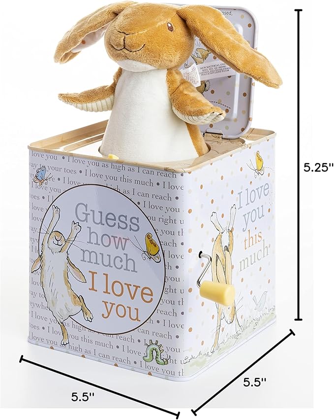 KIDS PREFERRED Guess How Much I Love You - Nutbrown Hare Jack-in-The-Box - Musical Toy for Babies