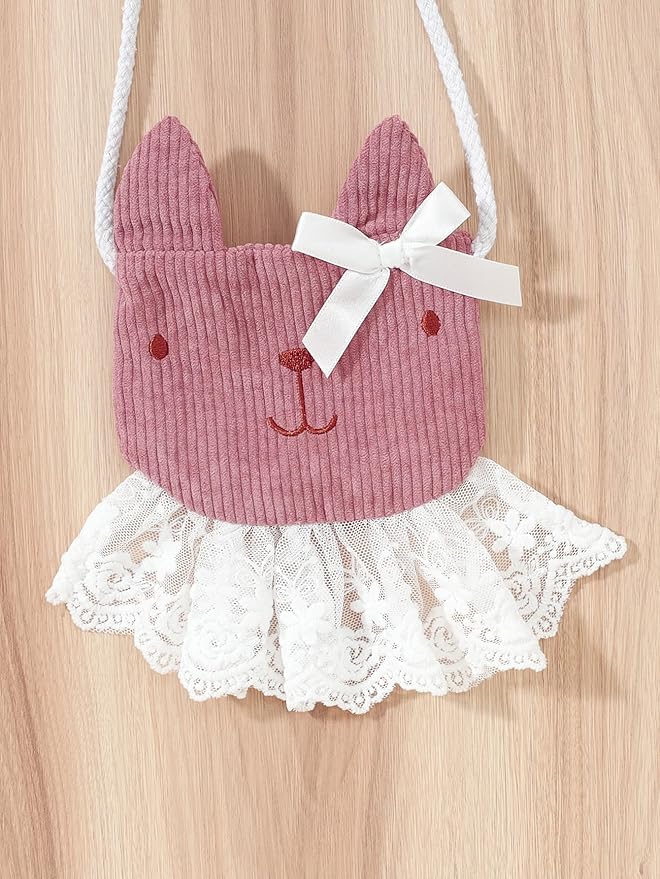 Mioglrie Toddler Baby Girl Dress 2T 3T 6 12 18 24 Months Fall Winter Clothes Outfits Dresses with Cute Satchel for Baby