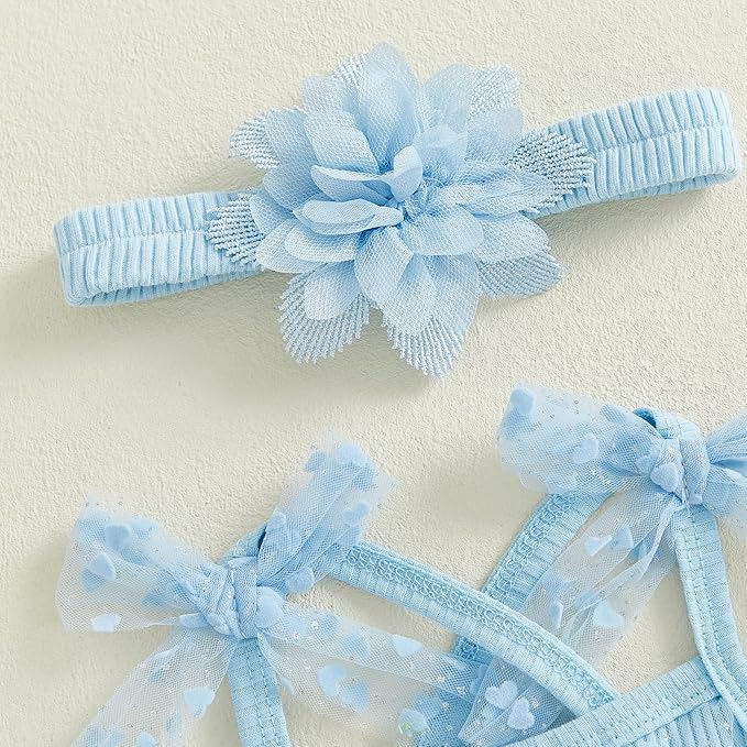 Baby Girl Clothes Daisy Ribbed Bodysuit Sleeveless Romper Dress Summer Outfit for Girls Newborn 3 6 9 12 18 Months