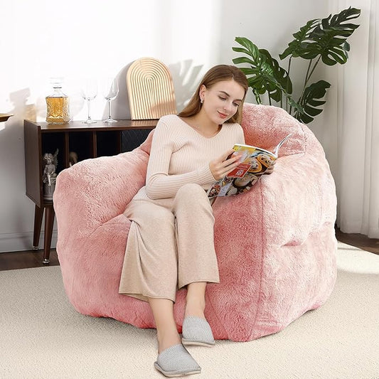 GAOMON Giant Bean Bag Chair Sofa 37.5LB High-Density Foam Filled Large BeanBag Sofa with Armrests for Living Room, Bedroom, High-Density Foam Filled Sofa Chair for Aults and Kids