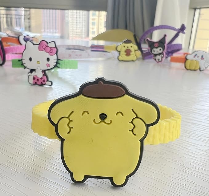 15 Pack Rubber Bracelets Wristband Bracelets for Birthday Party Supplies Favors Prize Rewards (15PCS Sanriooo)