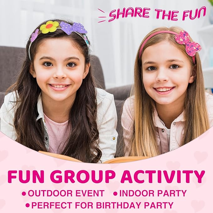 Ambesi DIY Headband Making Kit for Girls Ages 5-12 - Arts & Crafts Gift Set