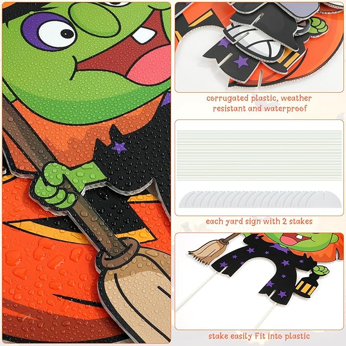 8Pcs Halloween Mini Golf Game Set, Halloween Yard Sign Games for Kids Party, Mini Golf Toy Game Include Clubs Balls Yard Sign Holes for Halloween Party Teens Golf Yard Lawn Indoor Outdoor Decorations