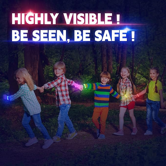 8 PCS LED Glow Bracelets, Light Up Wristbands - Halloween Glow in The Dark Party Bracelets Favors Supplies for Christmas, Concerts, Festivals, Game Prizes, Sports, Rave Accessories（Green）