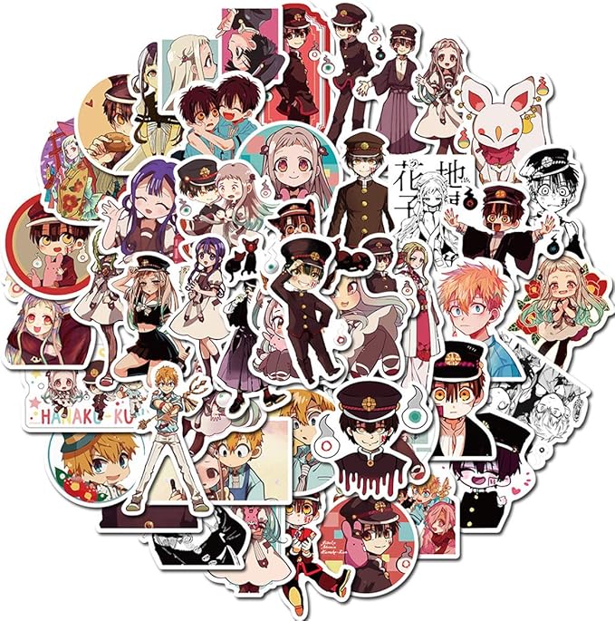Anime Toilet-Bound Hanako-kun Stickers (50 PCS) Funny Stickers for Teens, Girls, Adults,Kids - Stickers for Waterbottles,Laptop,Phone,Hydro Flask - Waterproof Vinyl Sticker (Toilet-Bound Hanako-kun)