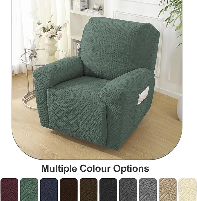 NORTHERN BROTHERS Recliner Chair Covers, Lazy Boy Recliner Covers, Stretchy Cover for Recliner Chairs, Light Green