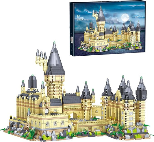 3000+PCS Micro Mini Blocks Magic Castle Building Blocks Toys,Creative Ideals Hog Tower Building Sets, Best Choice for 14+ Boys, Girls or Adults