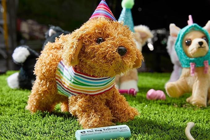 American Girl Truly Me 18-inch Doll Pet Daffodil Doodle Dog with Magnetic Mouth to Hold Her Barbell Toy, For Ages 6+