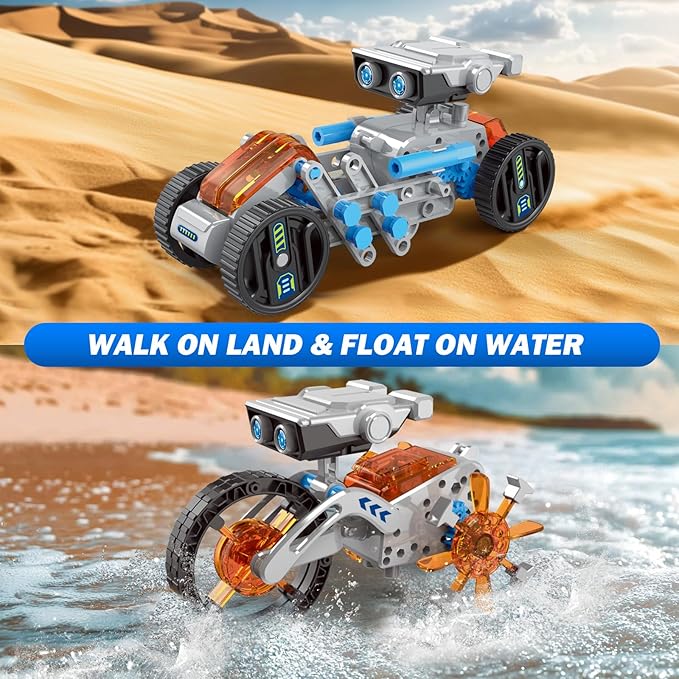 AESGOGO 12-in-1 Electric Robot Kit, STEM Projects Toys for Kids Age 8-12 Birthday Gifts, DIY Building Science Experiment Kit Battery Powered Education for Boys Girls Aged 8 9 10 11 12 13 14 Years Old