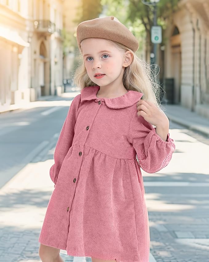 Mioglrie Toddler Baby Girl Dress 2T 3T 6 12 18 24 Months Fall Winter Clothes Outfits Dresses with Cute Satchel for Baby