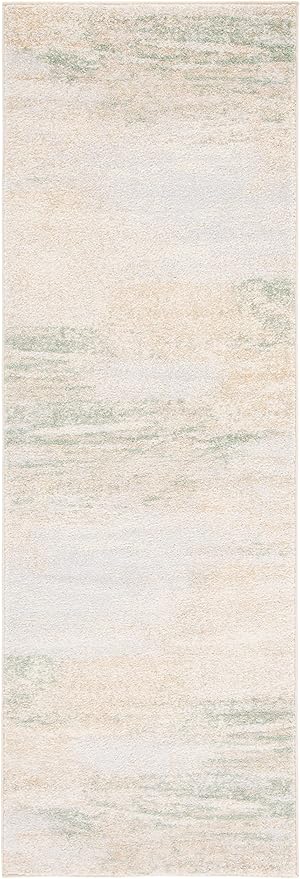 SAFAVIEH Adirondack Collection Runner Rug - 2'6" x 14', Ivory & Gold, Modern Abstract Design, Non-Shedding & Easy Care, Ideal for High Traffic Areas in Living Room, Bedroom (ADR112D)