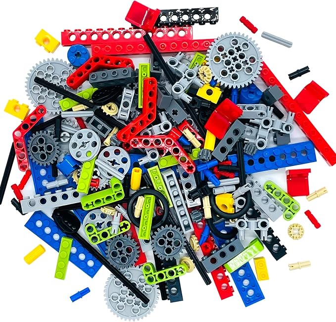 202 Pcs Building Blocks Parts Gear Chain Wheels Connectors Axle, Liftarm, Pins Accessories Brick Sets Toys Tight Fit with Major Brands…