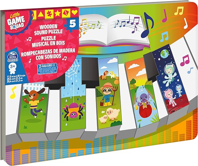 Spin Master Piano Notes Wood Sound Puzzle, for Families and Kids Ages 3 and up
