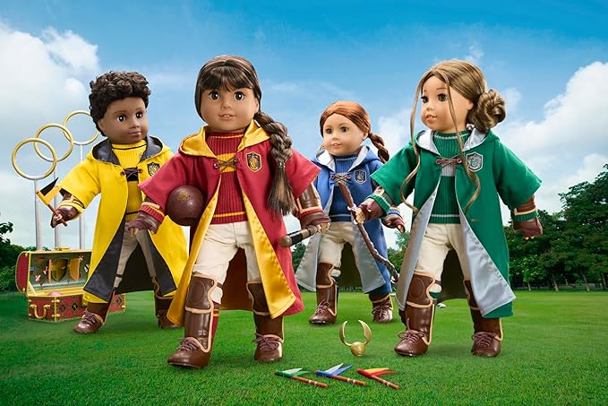 American Girl Harry Potter 18-inch Doll Accessories Hogwarts Quidditch with Trunk, Gear, and House Pennants, For Ages 6+