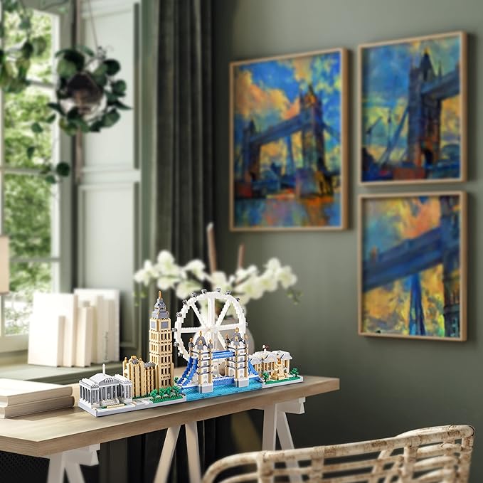 Architecture Micro Building Blocks Set London Skylines Series for Adult and Children Assembly, 3D Toy for Ages of 14+ - 3430 Pieces