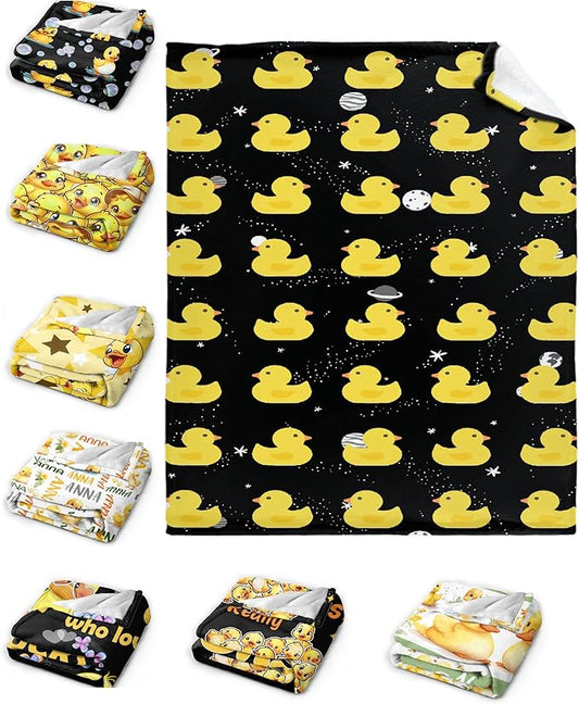 Aparajita Ruddy Duck Adult Duck Blanket Kids Funny Blanket Suitable for Bedroom Living Room Bed Sofa Crib Couch Chair Outdoor All Season Items That Yellow Duck Lovers Will Love 40"x30"for Pets