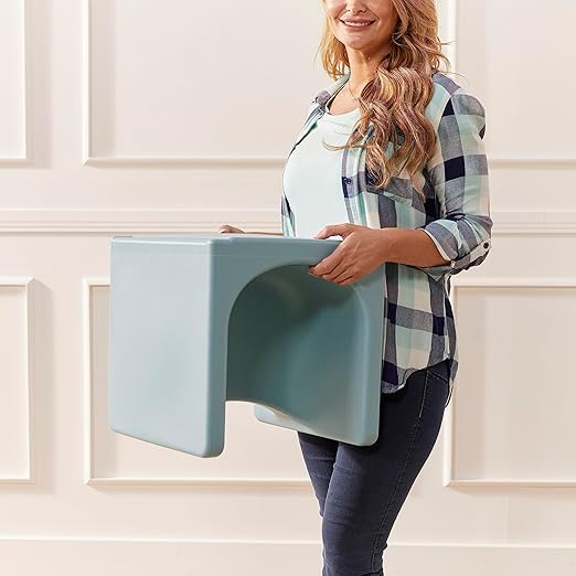 ECR4Kids Tri-Me 3-In-1 Cube Chair, Kids Furniture, Powder Blue