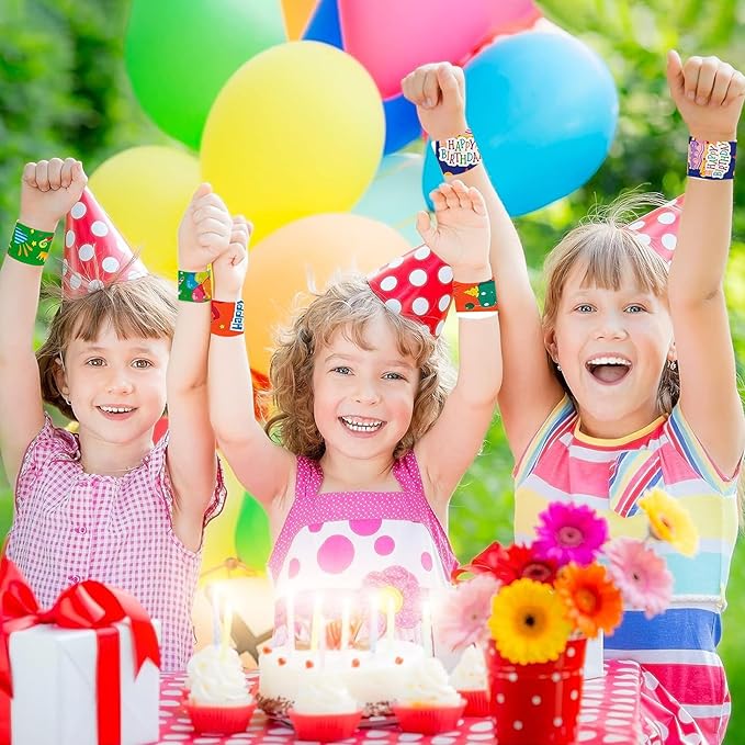 48 PCS Slap Bracelets Party Favors, Bulk Snap Bracelet Party Favors Supplies for kids&teens Gifts Teacher Classroom School Prizes (Birthday)