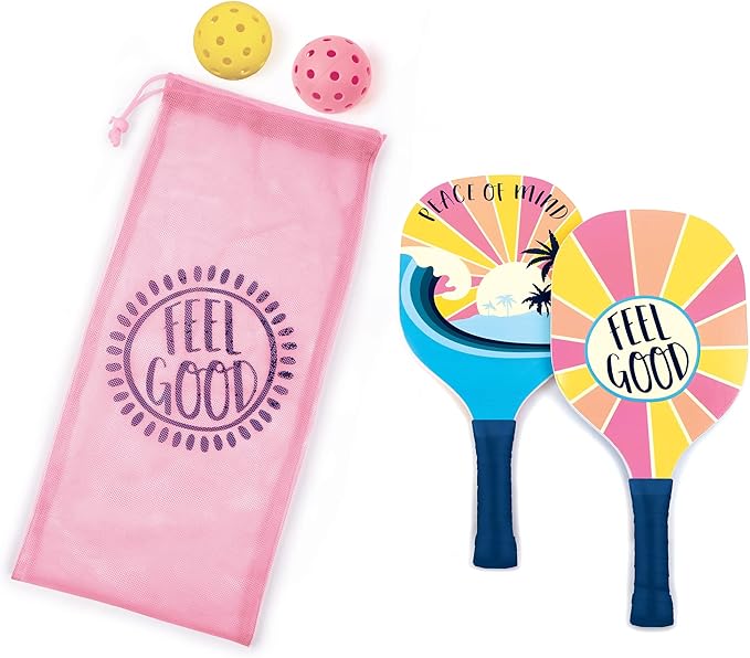 3C4G: Adventure Fun: 2 Person Pickleball Set - Play Pickleball Anywhere Your Heart Desires, Drawstring Dag Included, Make It Real, Three Cheers For Girls, Tween & Girls, Kids Ages 8+