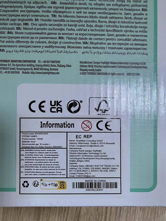 TOP BRIGHT Montessori Toys for 2 Year Old Girl and Boy, Fine Motor Skills Toddler Toys Age 2-4, Woodpecker Worm Toy Magnetic Bird Feeding Game