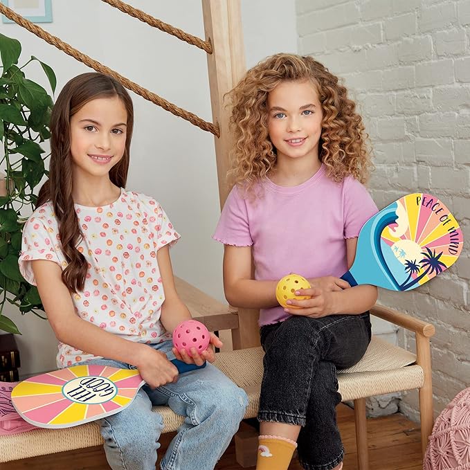 3C4G: Adventure Fun: 2 Person Pickleball Set - Play Pickleball Anywhere Your Heart Desires, Drawstring Dag Included, Make It Real, Three Cheers For Girls, Tween & Girls, Kids Ages 8+