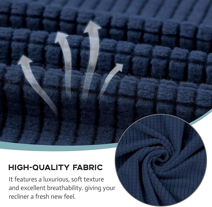 Recliner Chair Cover Lazy Boy Recliner Covers Recliner Covers for Recliner Chair 1 Piece Furniture Protector Prevent wear and pet Hair（Recliner,Navy Blue）