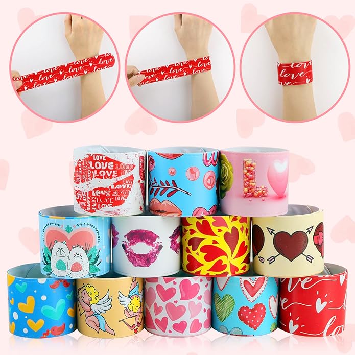 48 PCS Christmas Slap Bracelets Christmas Toys for Kids Boys Girls Toddlers Christmas Party Favors Stocking Stuffers Gifts