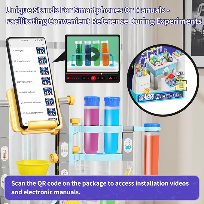 BATURU Science Kits for Kids 4-5-6-7-8-12- 270+ Science Experiments with Table & Smartphone Stand - Kids Science Kits Birthday Gift Ideas for Boys & Girls