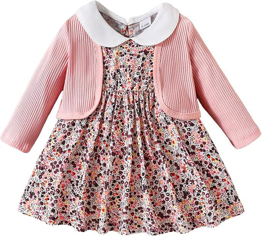 Mioglrie Toddler Baby Girl Dress Fall Winter Outfits Coat Baby Girls Dresses 6 9 12 18 24 Months 2t 3t Girl Clothes