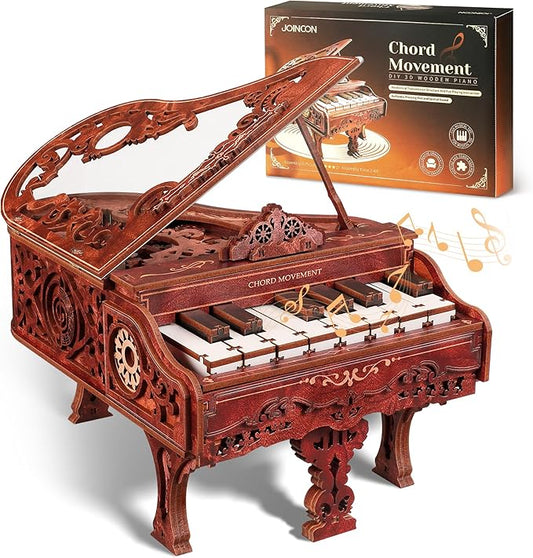 3D Wood Keyboard Piano Model Kit, Playable 3D Wooden Puzzle Digital Piano, Interactive Home Décor 3D Puzzle for Adults and Kids（Standard）