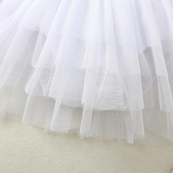 Baby Girl Ruffle Sleeve Romper Dress Outfit Newborn Princess Tulle Dresses Infant Jumpsuit Tutu Skirt Set Clothes