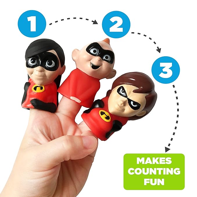 Disney Finger Puppets - Party Favors, Educational, Classroom Rewards, Bath Toys, Incredibles 2
