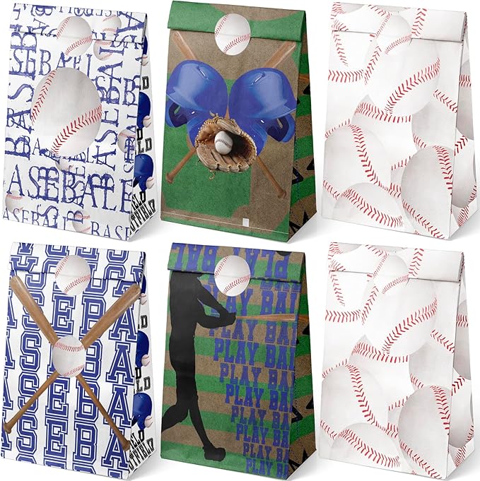 24 Baseball Party Favor Bags Baseball Goodie Bags Baseball Party Favors for Kids Baseball Birthday Party Supplies