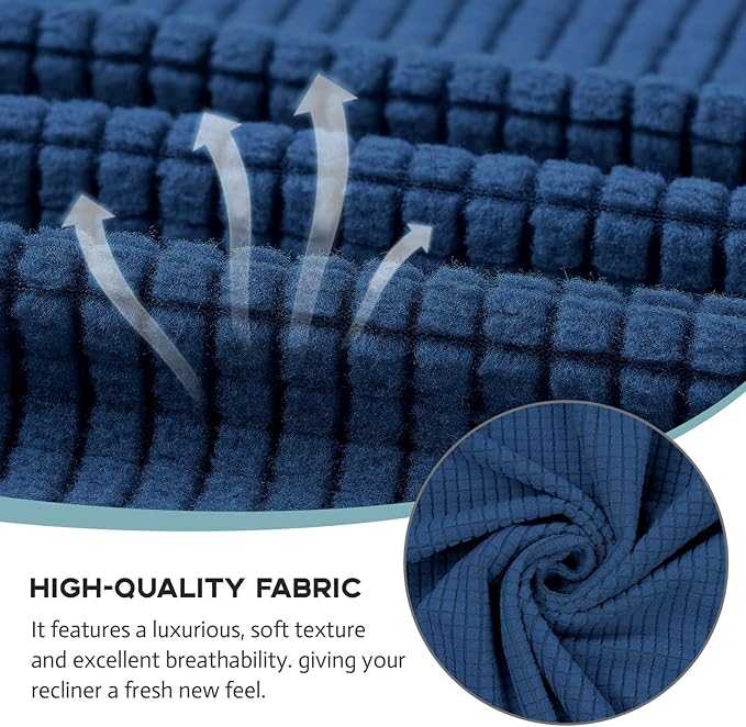 Recliner Chair Cover Lazy Boy Recliner Covers Recliner Covers for Recliner Chair 1 Piece Furniture Protector Prevent wear and pet Hair（Recliner,Classic Blue）