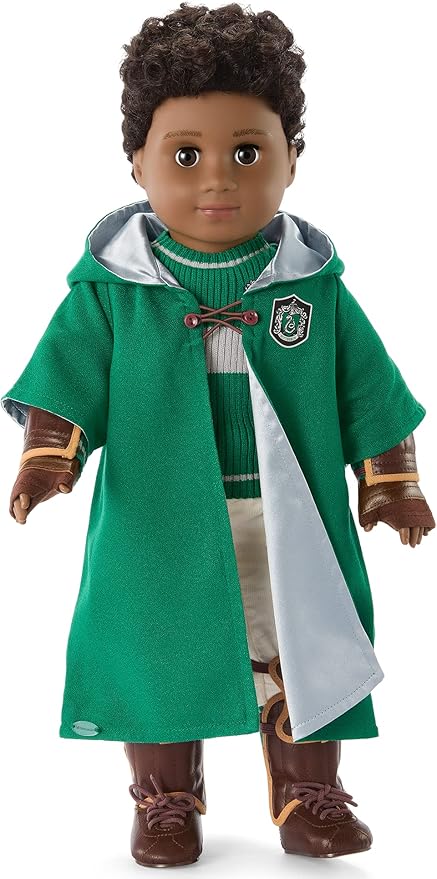 American Girl Harry Potter 18-inch Doll Slytherin Quidditch Uniform Outfit with Robe Featuring House Crest, For Ages 6+