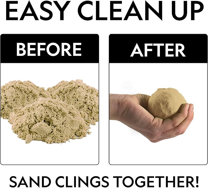 National Geographic Blue Marble Moon Sand - 12 Lbs. of Play Sand with Castle Molds (Natural) - A Fun No Mess Sensory Activity, Kids Fake Sand Play Set, Sensory Bin Filler