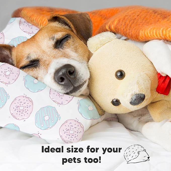 Toddler Pillow with Pillowcase - 13x18 My Little Dreamy Pillow, Organic Cotton Toddler Pillows for Sleeping, Kids Pillow, Travel Pillows, Mini Pillow, Nursery Pillow, Toddler Bed Pillow (Donuts)