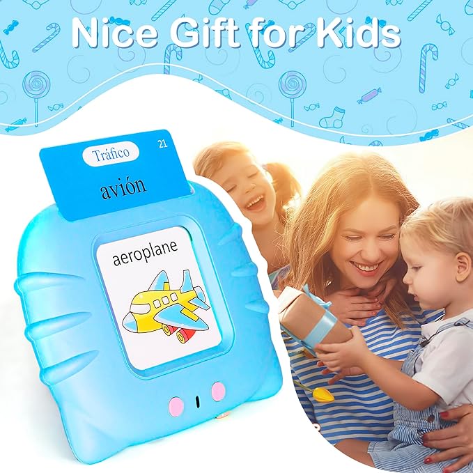 510 Spanish Flash Cards for Kids 3+Years,Pocket Speech for Toddlers,Autism Sensory Toys,Learning Montessori Toys,Speech Therapy Toys for Kids Toddlers