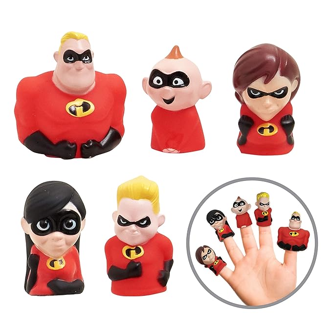 Disney Finger Puppets - Party Favors, Educational, Classroom Rewards, Bath Toys, Incredibles 2
