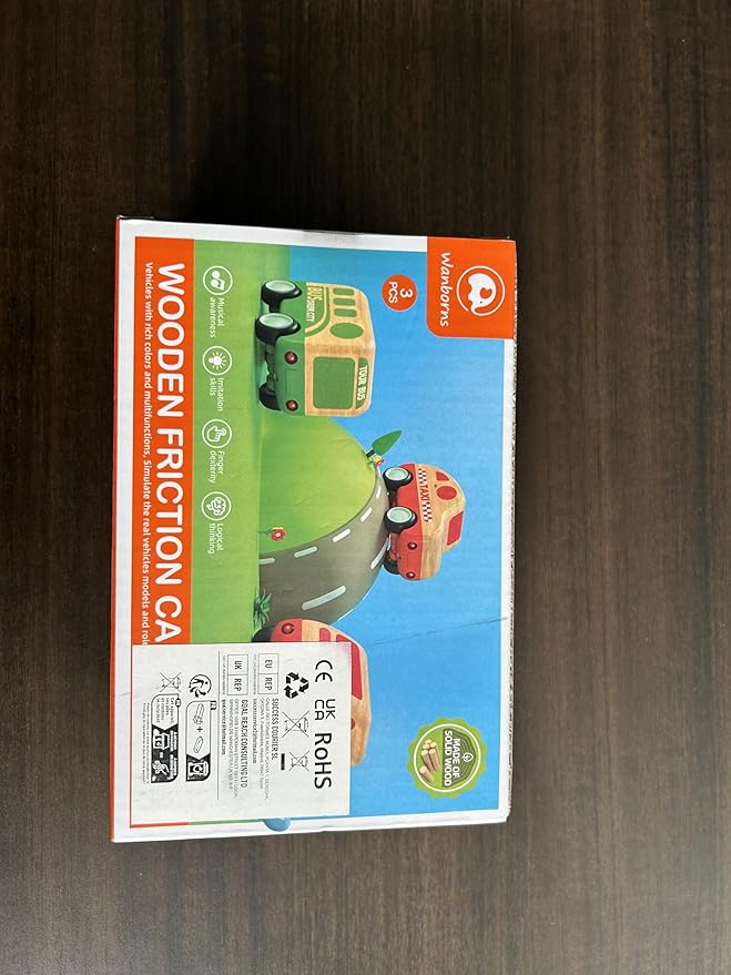 3pcs Wooden Toys Cars, Ambulance, Police Car and School Bus Educational Toy, Early Learning for Toddlers, Colorful Vehicles Play Set for 2 3 Year Old Boys Girls Christmas Birthday Gift