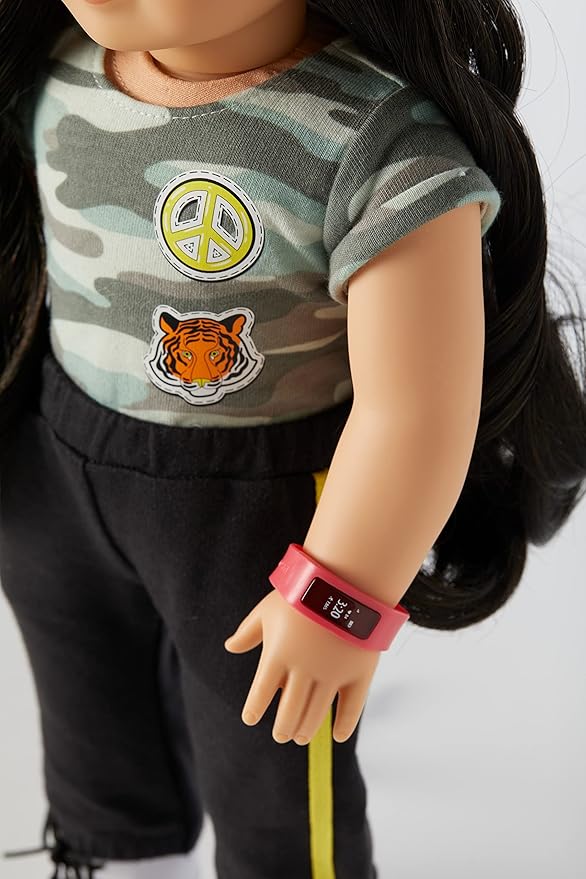 American Girl Truly Me 18-inch Doll Accessories Black Joggers, Baseball Cap, and Fitness-Style Watch, For Ages 6+