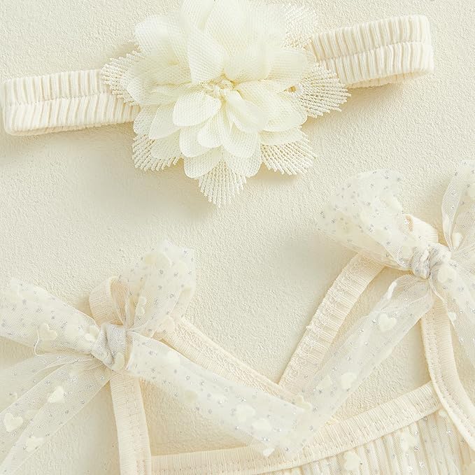 Baby Girl Clothes Daisy Ribbed Bodysuit Sleeveless Romper Dress Summer Outfit for Girls Newborn 3 6 9 12 18 Months