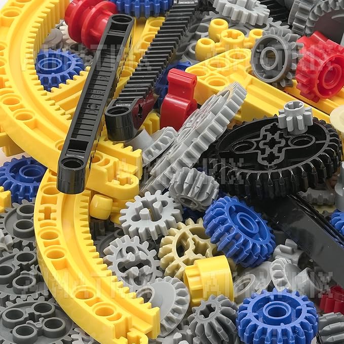 237Pcs Technic-Parts Building Blocks,Gears-Axles-Pins Axle-Pin-Gear Compatible with Major Brands Rack-Gear-Axle Pin Connector-Differential, MOC Replacement Parts Kit.