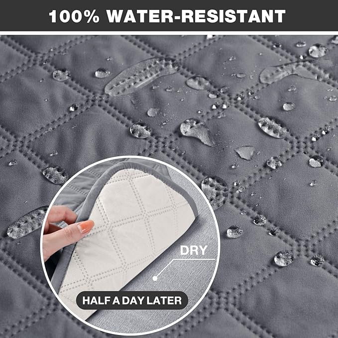 TAOCOCO Non-Slip Recliner Chair Cover Sofa Slipcover, Pet Cover for Small Recliner Chair with Elastic Straps, Washable Reclining Chair Cover Recliner Furniture Protector (23'' Small, Dark Grey)