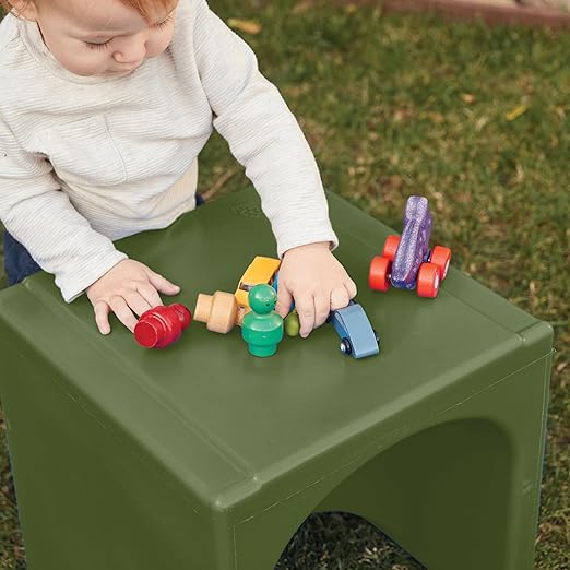 ECR4Kids Tri-Me 3-In-1 Cube Chair, Kids Furniture, Hunter Green
