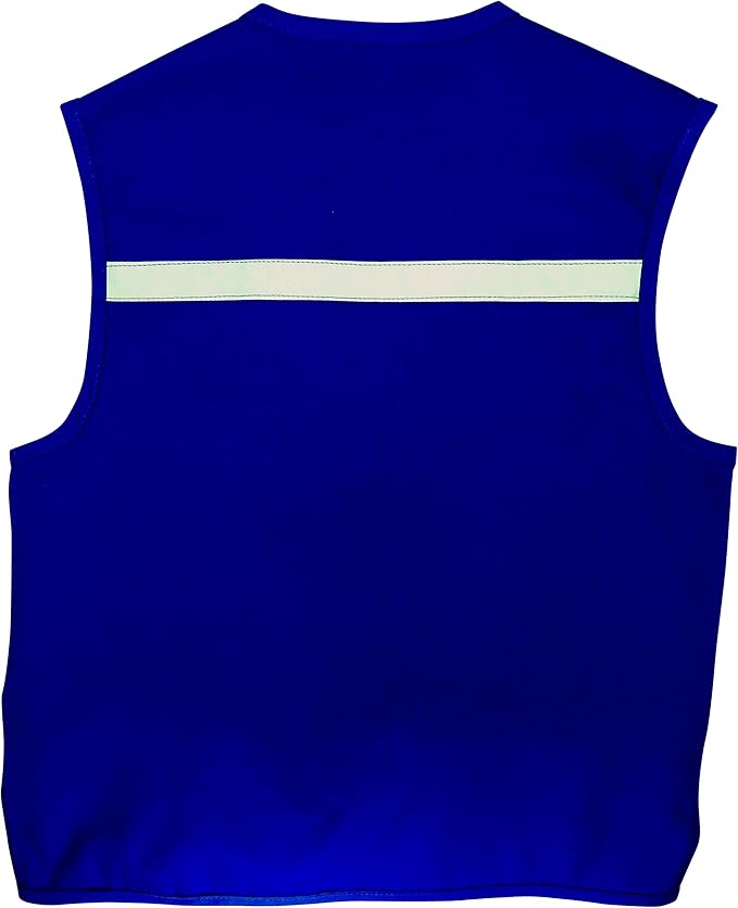 Kids Cargo Vest Set Dark Blue XS Vest and Hat Fits Youth Sizes 2T, 3T and 4T (Dark Blue Vest and Hat, X-Small)