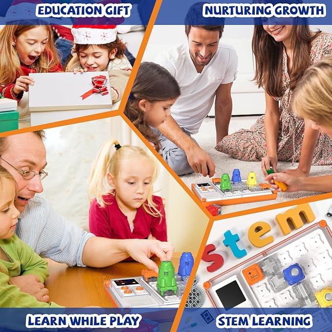 Circuit Board for Kids,STEM Educational Toys with 500 Challenges for Boys and Girls,Circuit Kits for Kids Age 7+ Science Kits as Birthday, ShenMaster