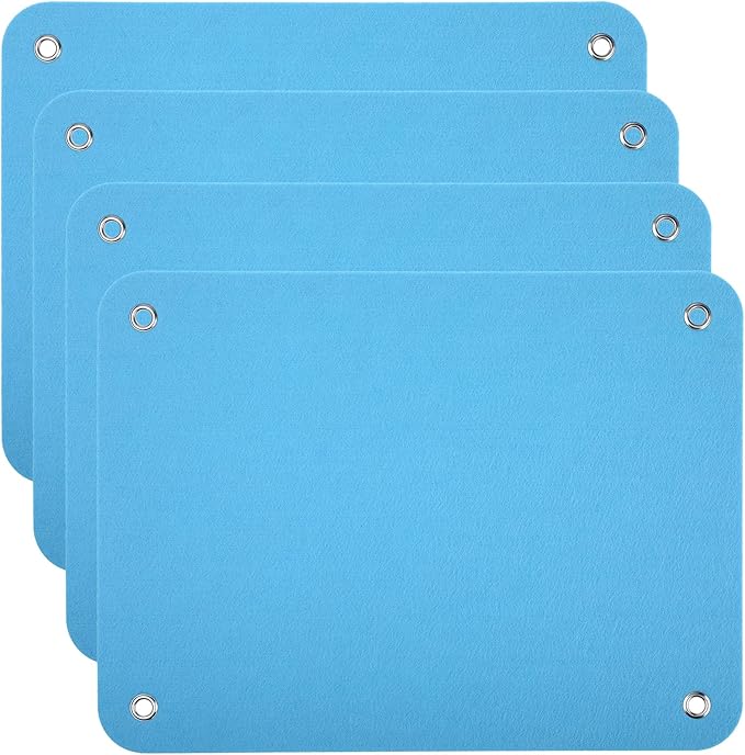 4 Pieces Felt Board for Toddlers Classroom Flannel Board Stories for Preschool Homeschooling, Kids Felt Story Activity Wall Hanging Children Birthday Gifts, 11.8 x 15.75 Inch (Blue)